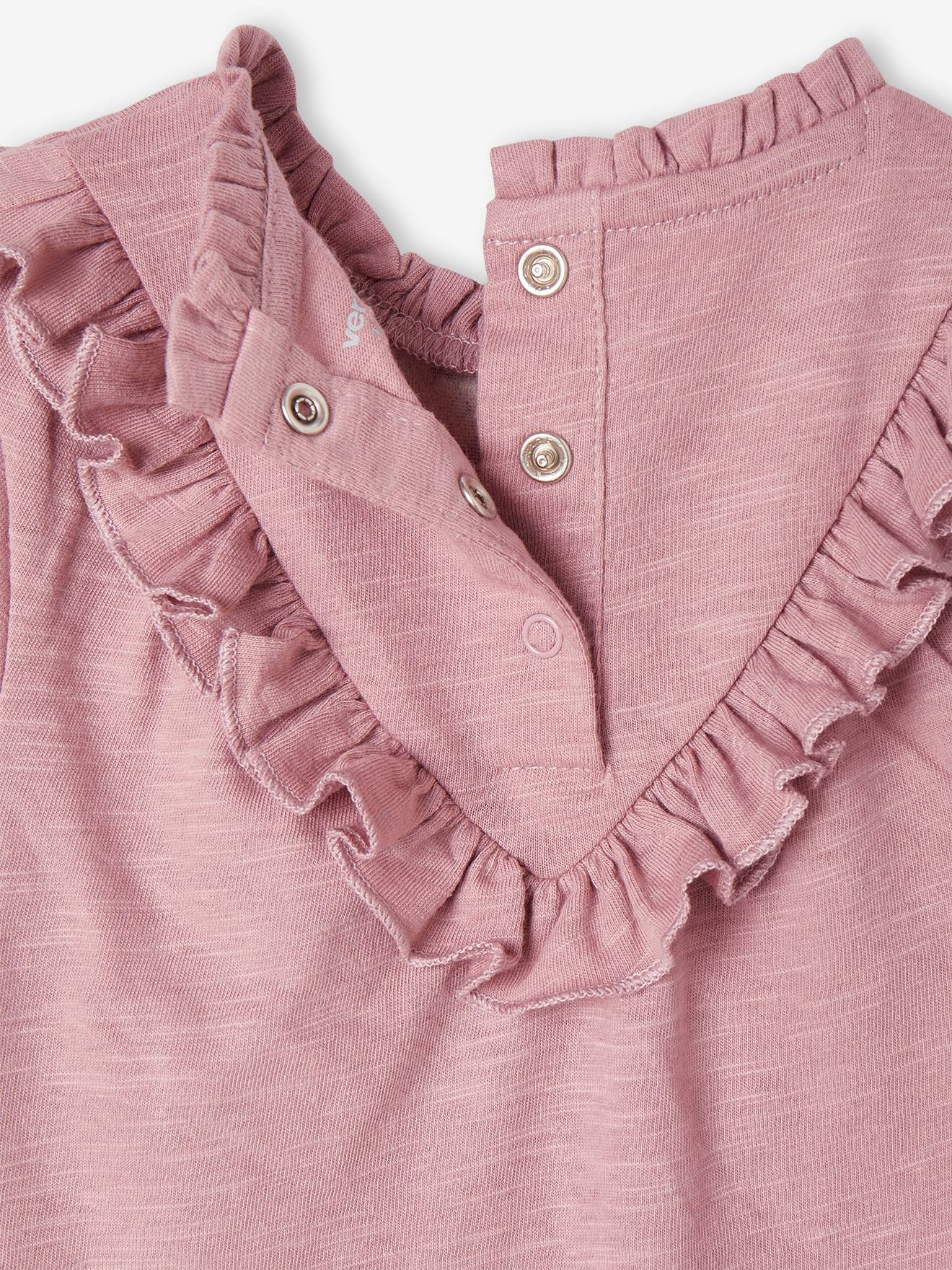 Vertbaudet Baby Shirt mit Stickerei - lila