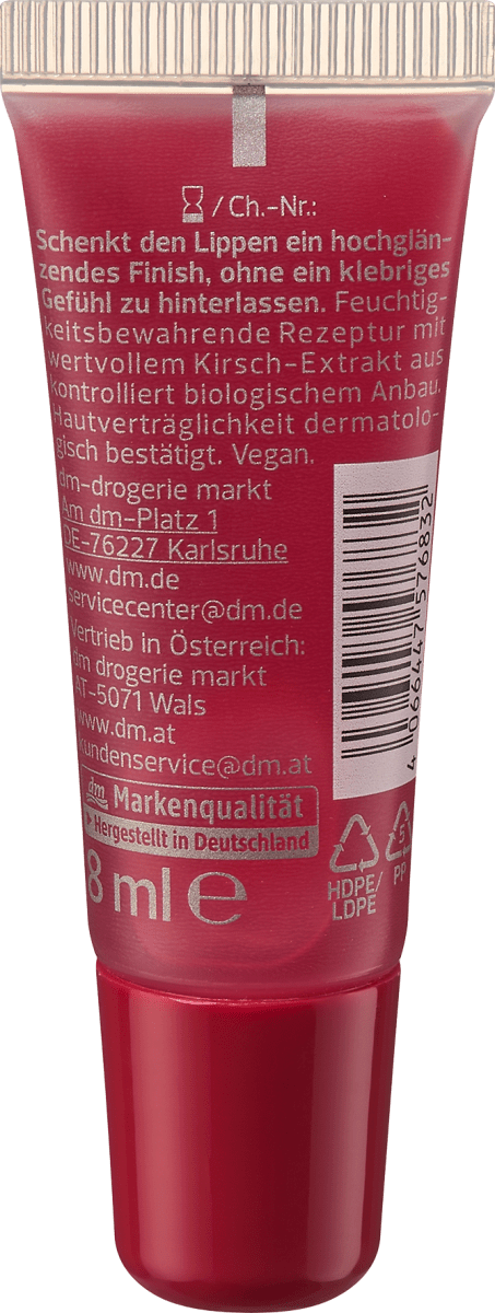 Lipgloss Juicy Lips Cherry, 8 ml