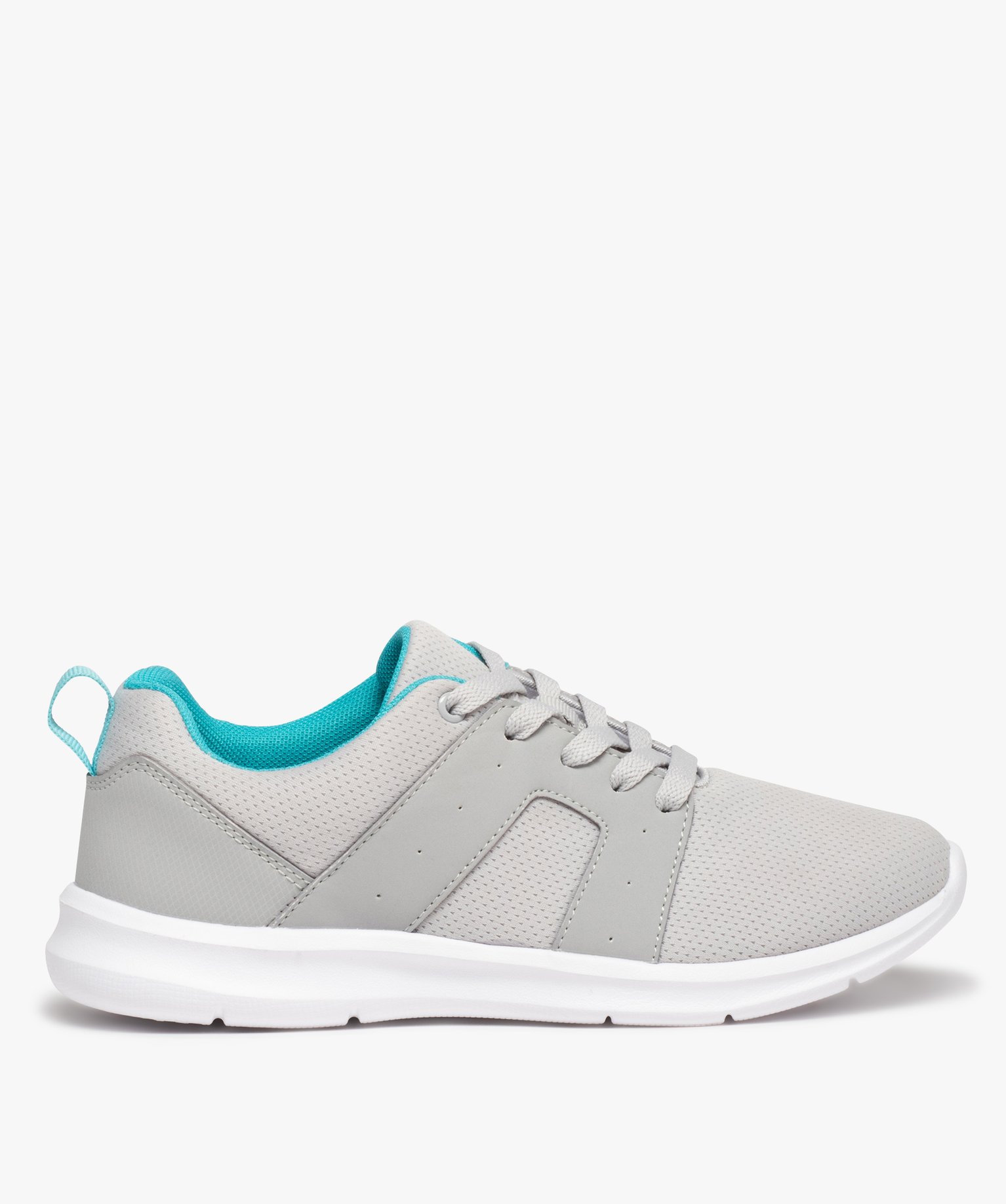 Baskets running en textile uni extralégères femme gris | GEMO