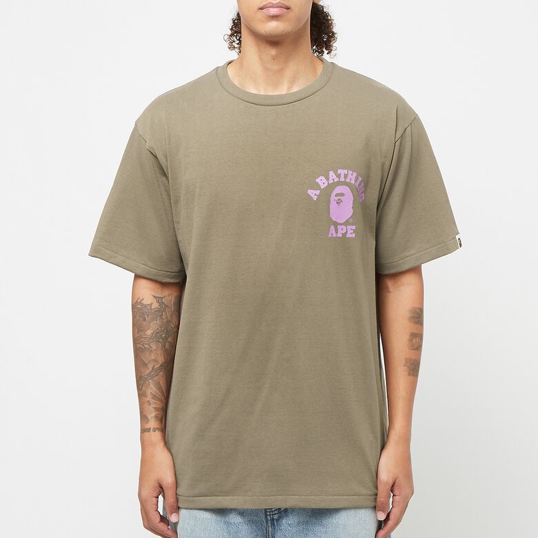 A Bathing Ape Liquid Camo College ATS Tee brown