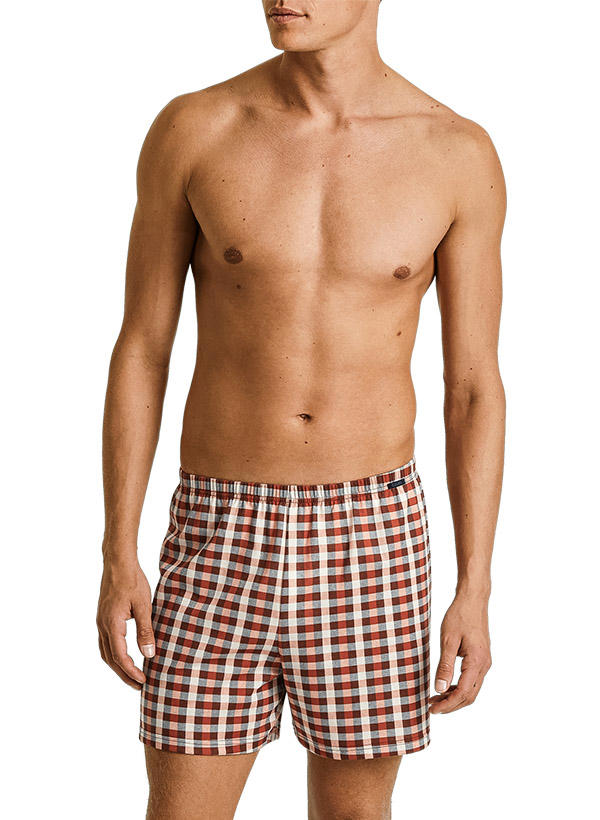 CALIDA, Boxershorts, Jersey, rot gemustert