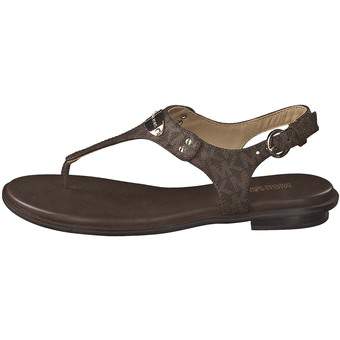Michael Kors MK Plate Thong Sandale in braun