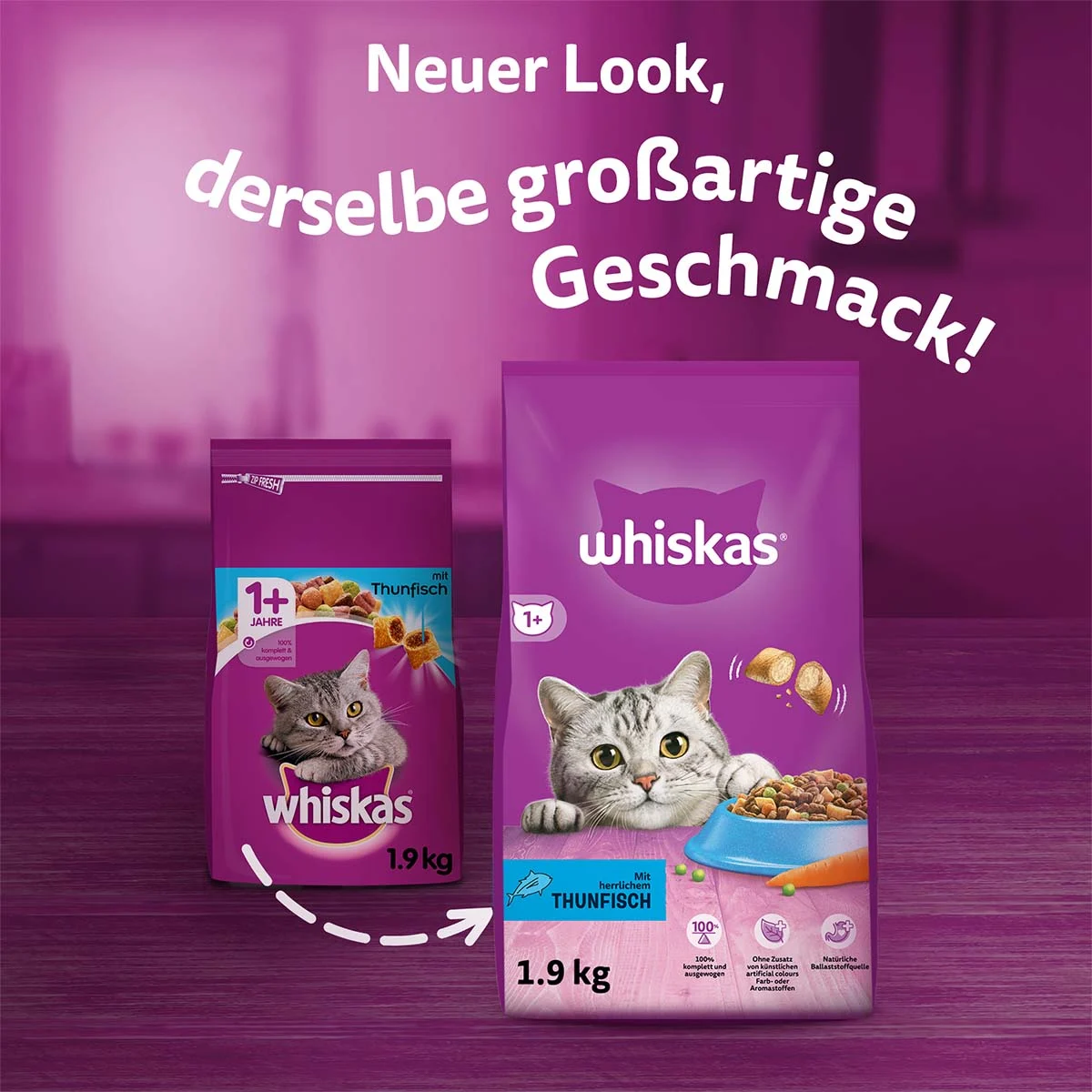 Whiskas Trocken Adult 1+ mit Thunfisch 1,9kg kaufen