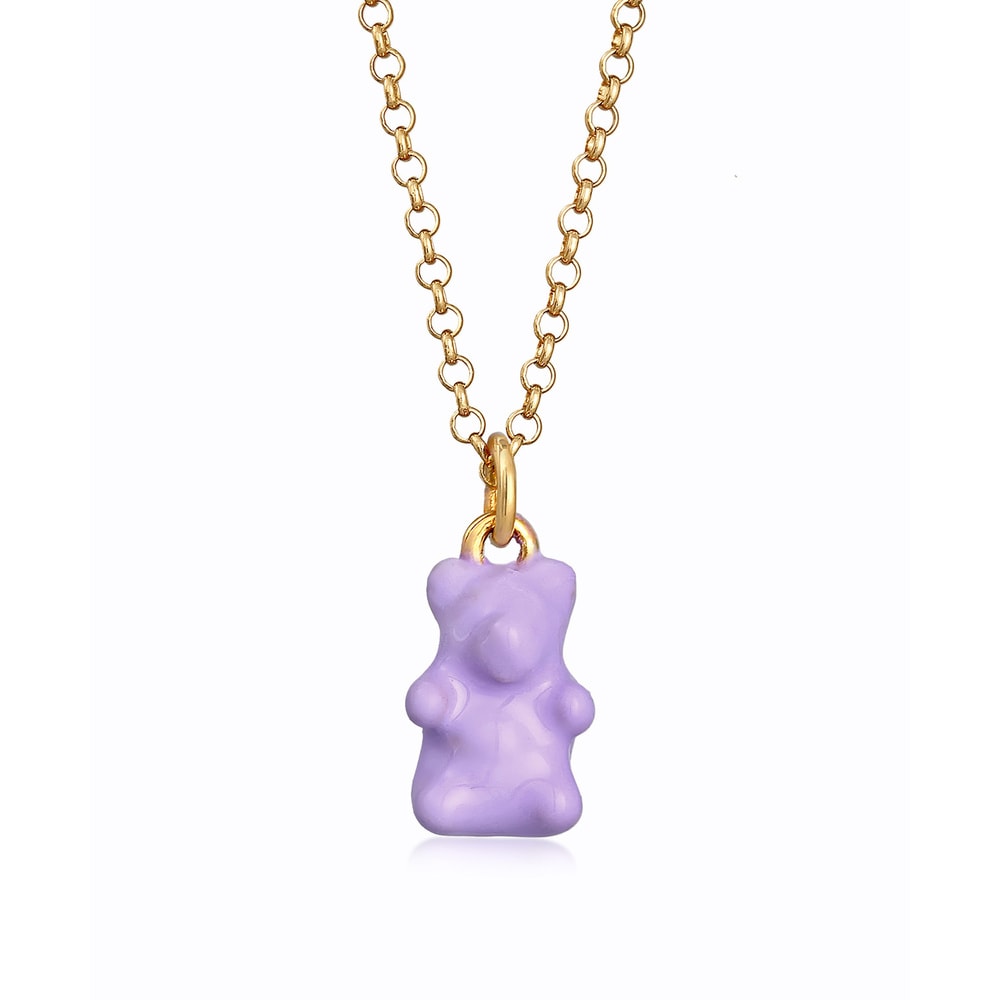 Elli Elli Collier Femmes Pendentif Ours Tendance avec émail en argent sterling 925 pla Bijoux
