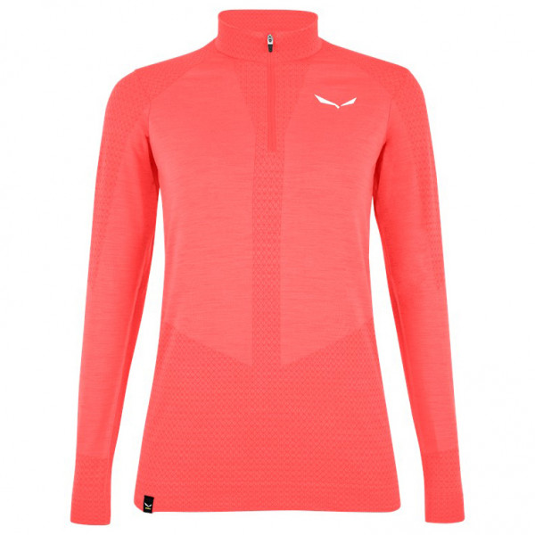 Salewa - Women's Zebru Medium Warm AMR Half Zip Tee - Merinounterwäsche