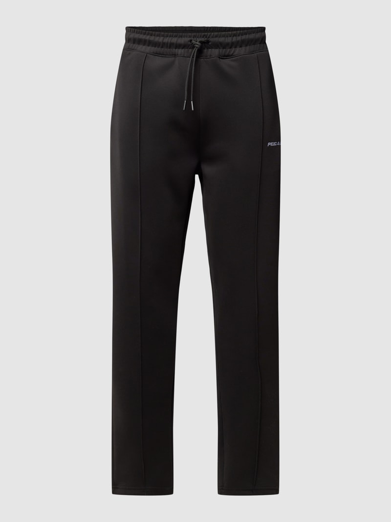 Sweatpants mit Label-Stitching Modell 'BLA' in schwarz