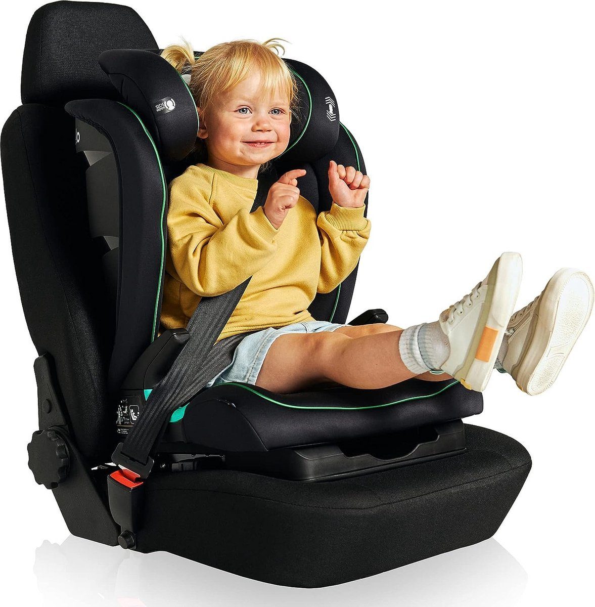 lionelo Autokindersitz Neal, bis: 36,00 kg, I-Size Waschbar Höhenverstellbare für 4-12 Jahre