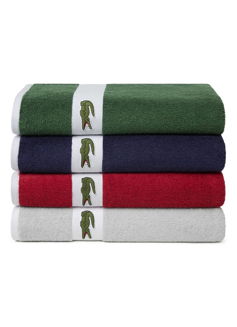 Prosop de baie Lacoste bleumarin din bumbac organic - 90 x 150 cm