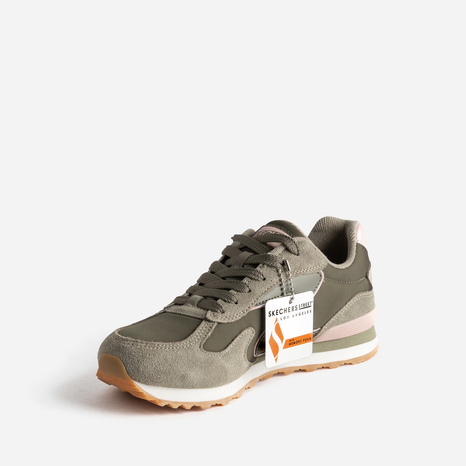 Basket SKECHERS en cuir kaki