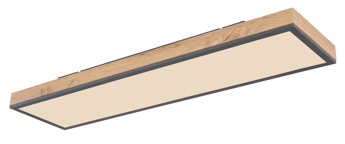 LED Deckenleuchte Rodo Eiche 80 x 20 cm