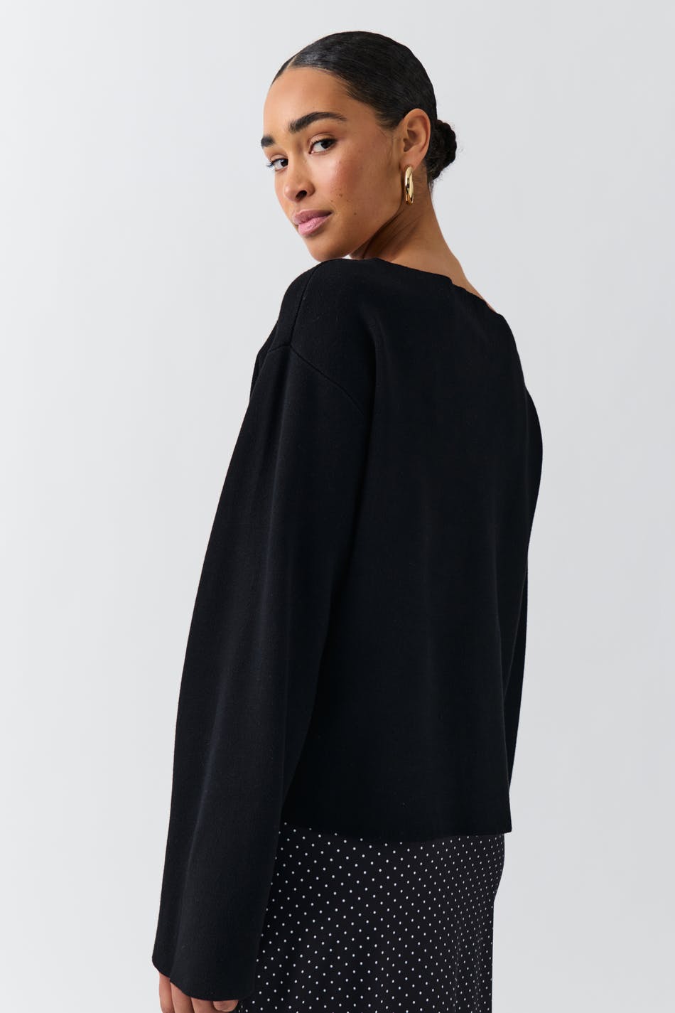 Jacquard knitted cardigan