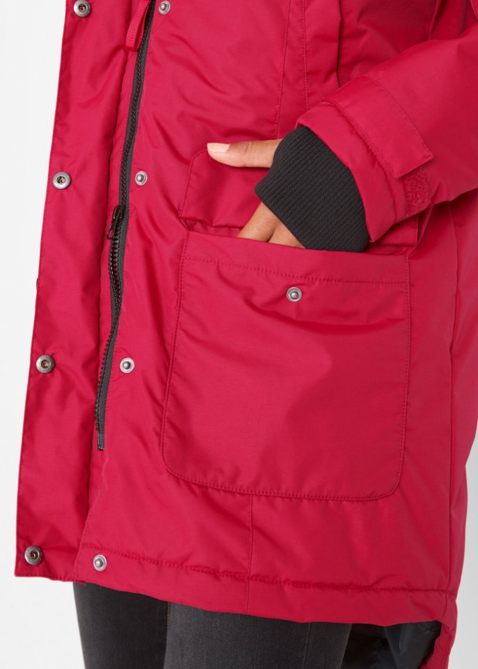 Funktions-Outdoorparka mit Fellimitat