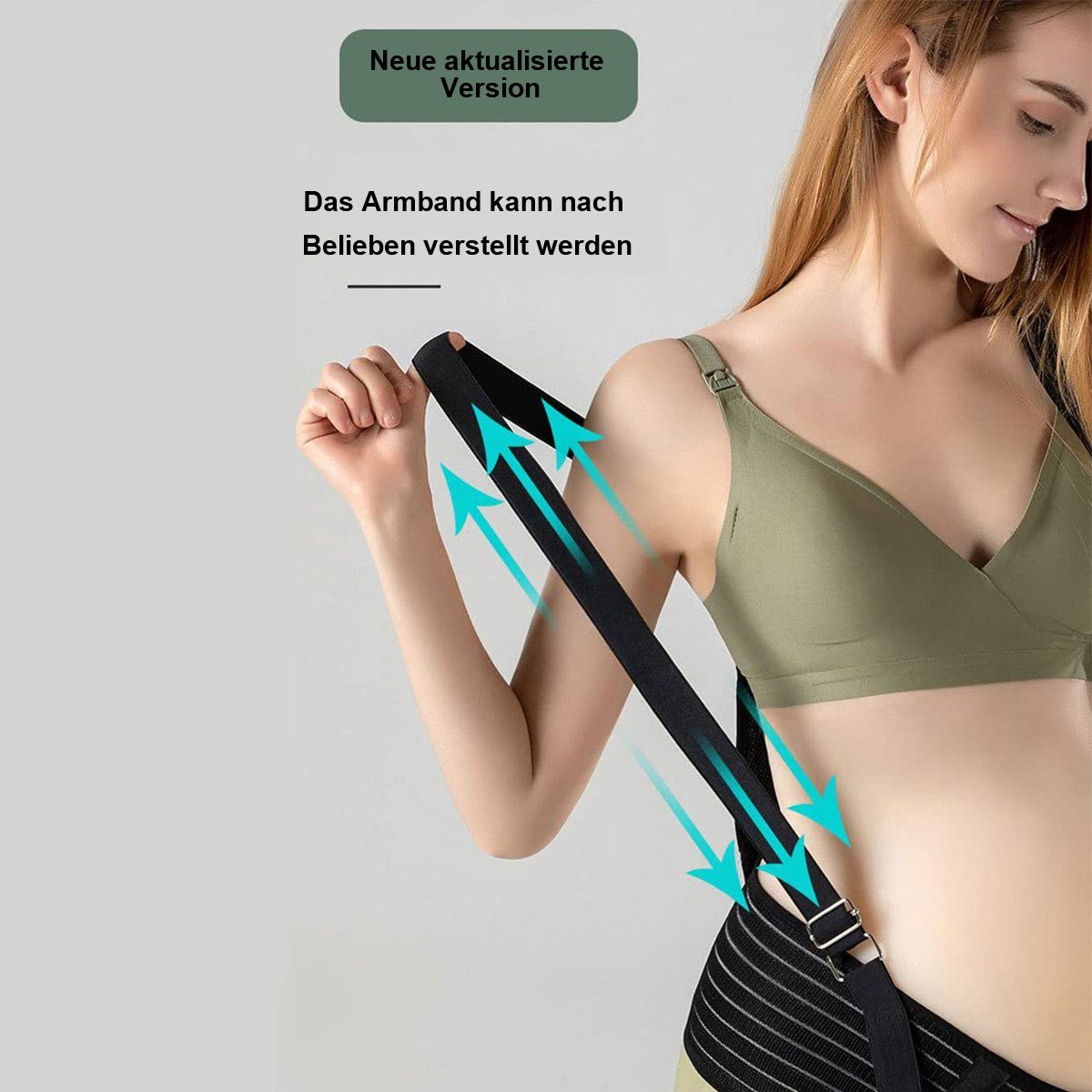 flowgoer Schwangerschaftsgürtel Verstellbares Schwangerschaftsstützband:atmungsaktiv,strafft den Bauch Bequeme Stütze – abnehmbar und verstellbar,ideal für schwangere Frauen