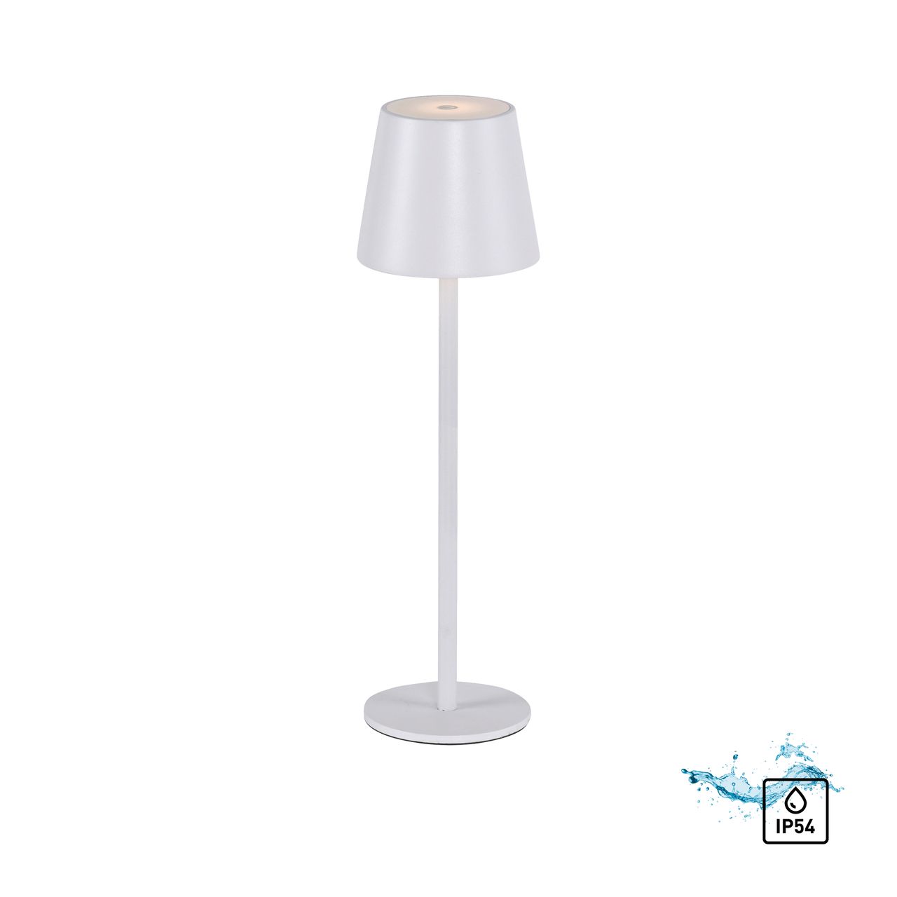 JUST LIGHT LED Tischleuchte, 1xLED-Board/2,50W/3000K, Akkuleuchte, IP54, Ladekabel, Weiss