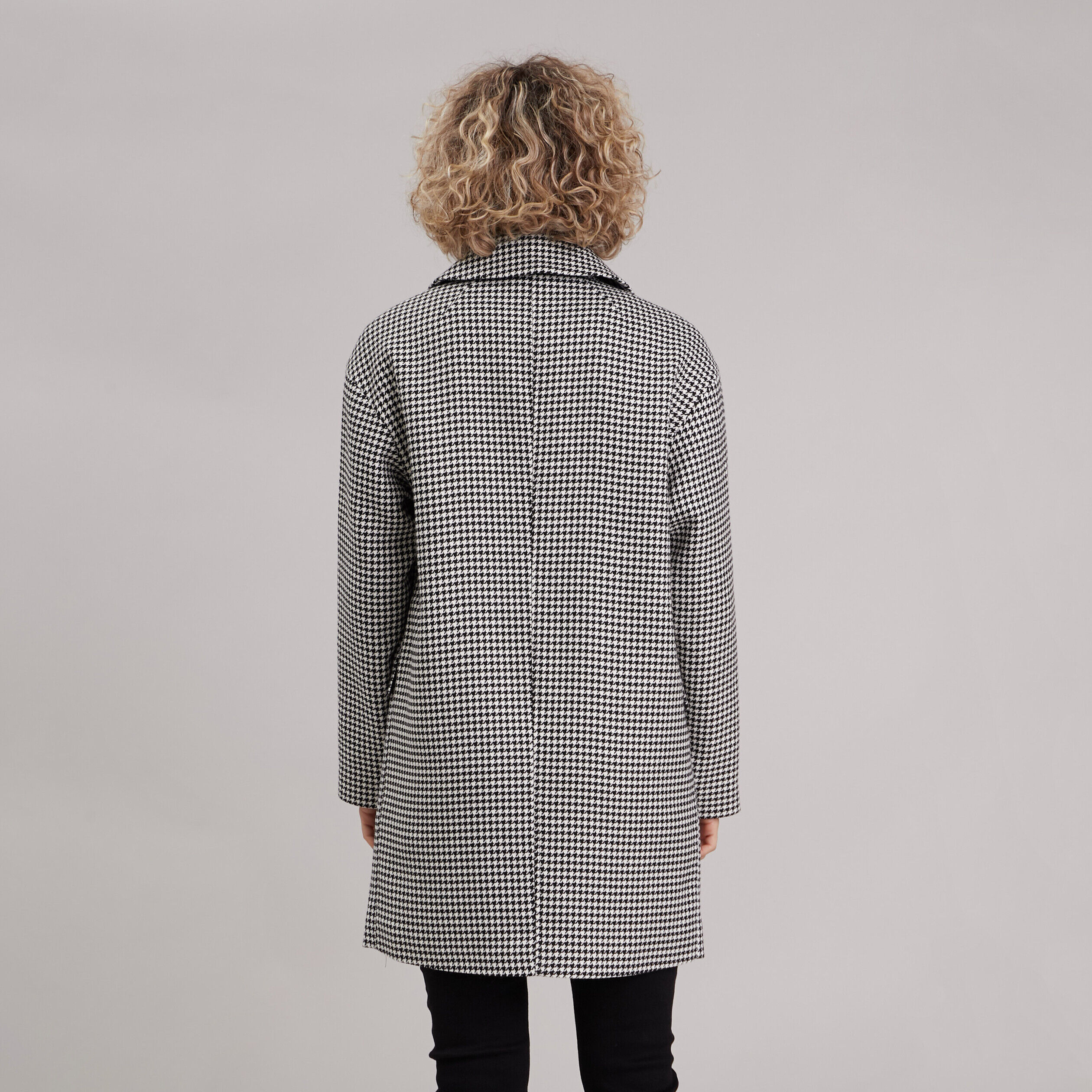 Manteau droit boutonné blanc femme | Cache Cache