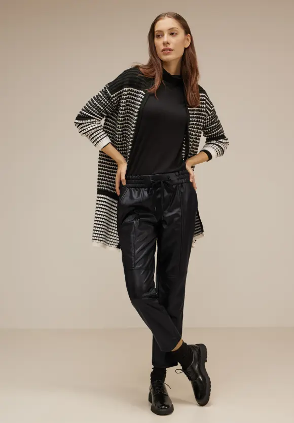 Street One Loose Fit Kunstlederhose