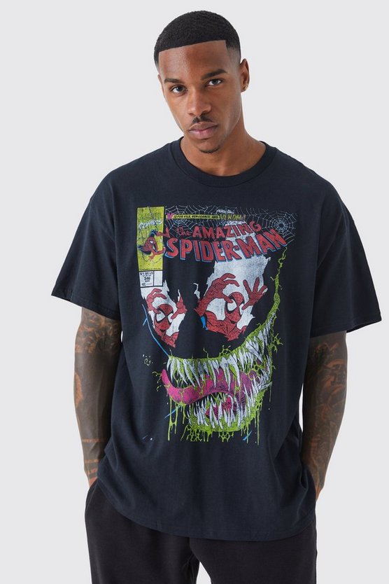 Oversize T-Shirt mit lizenziertem Venom-Print