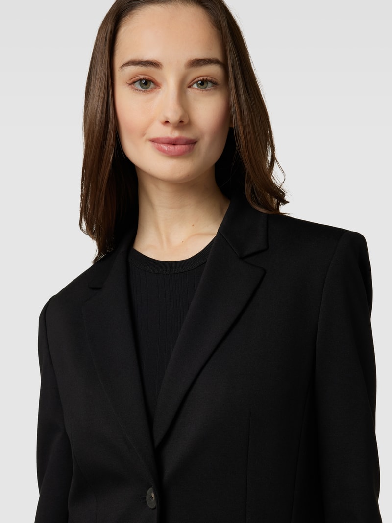 Blazer mit Pattentaschen in schwarz
