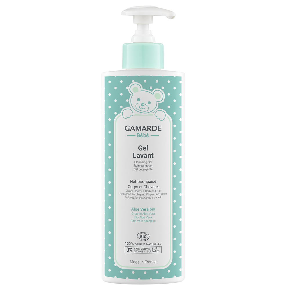 gamarde GEL LAVANT  Flacon pompe 400 ml Nettoyant moussant pour bébé corps et cheveux