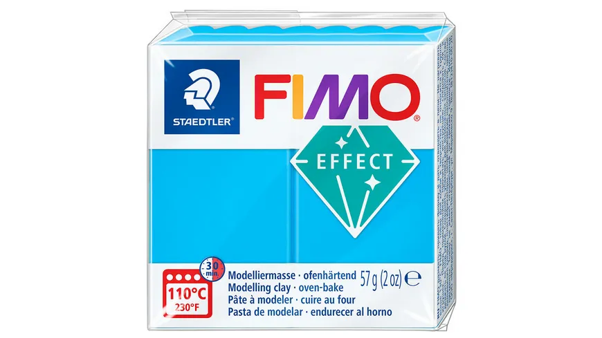 STAEDTLER Modelliermasse FIMO® effect transparent Blau 57 g