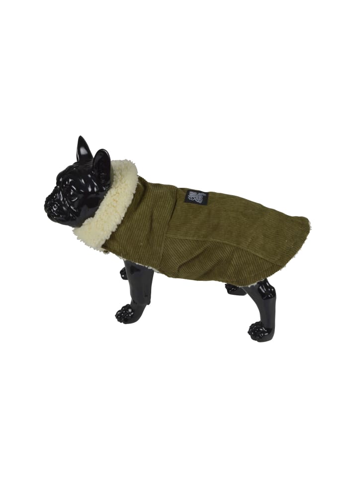 dynamic24 Hunde Mantel Cord Winterjacke Hundemantel  in Khaki günstig kaufen 35