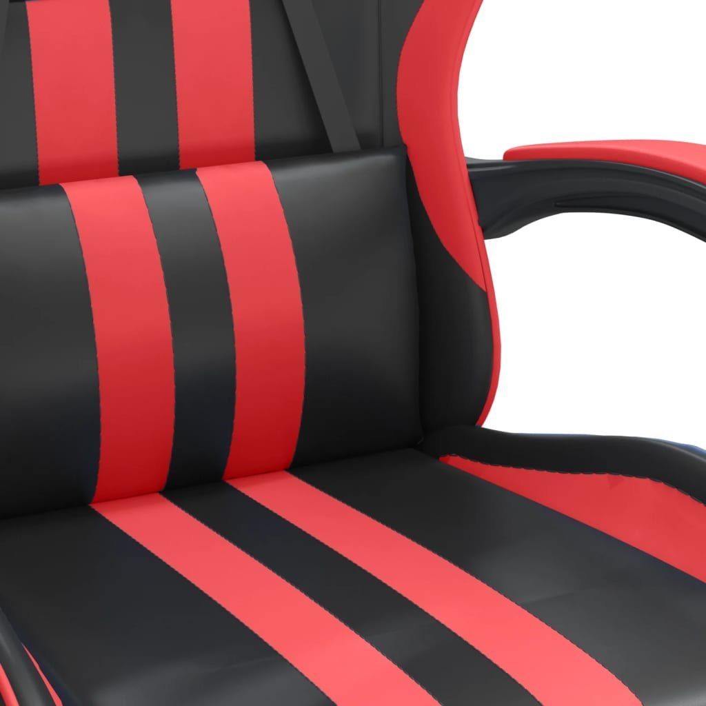 vidaXL Gaming-Stuhl Gaming-Stuhl mit Fußstütze Drehbar Schwarz & Rot Kunstleder (1 St)
