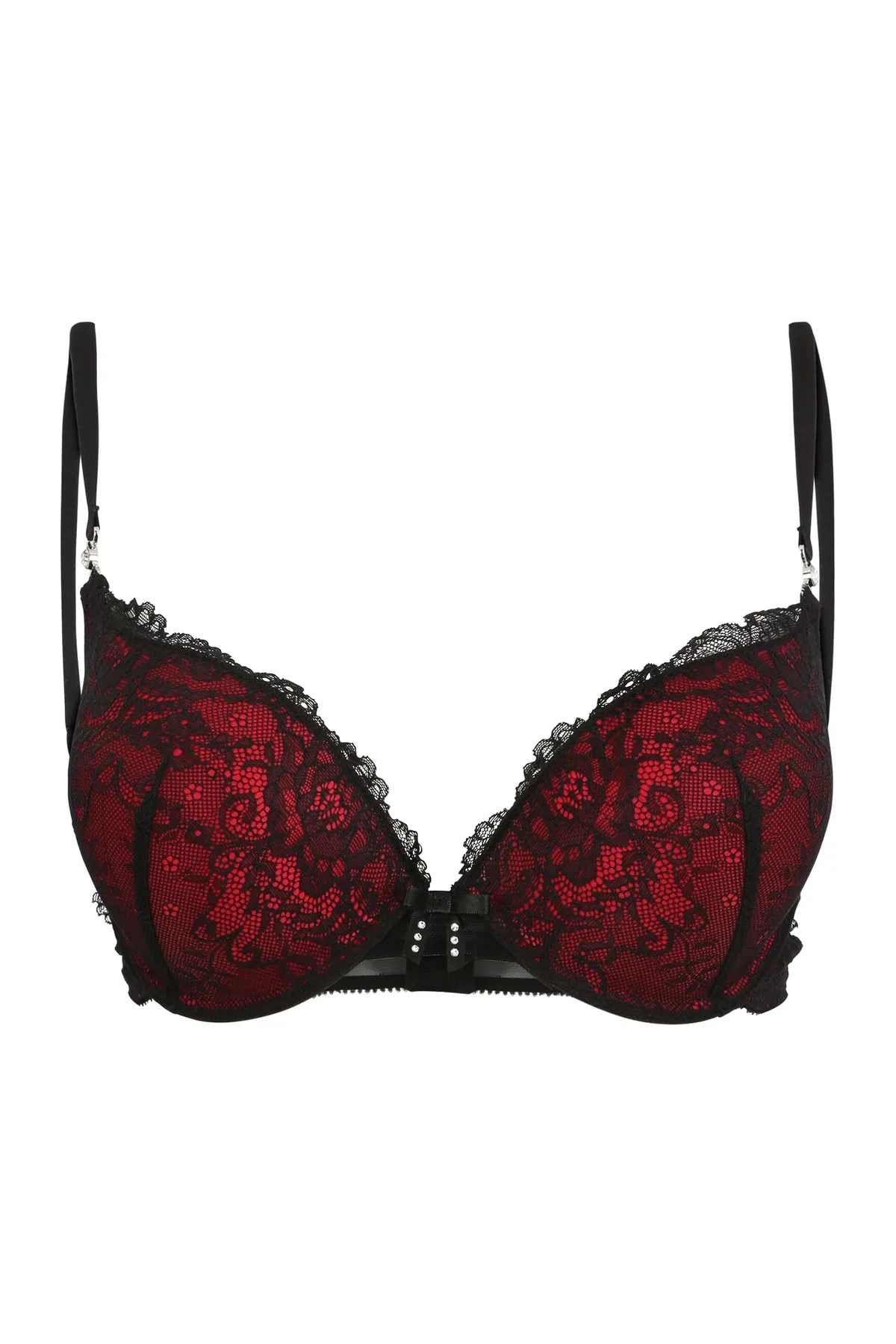 JETTE  Super-Push-up-BH mit Strassdetails