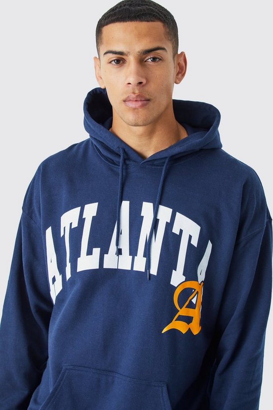 Oversize Hoodie mit Atlanta-Print