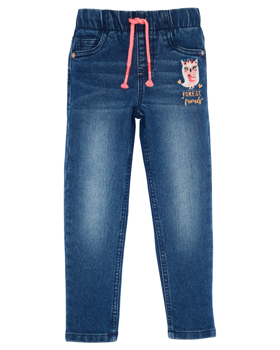Thermo-Jeans mit Stickerei