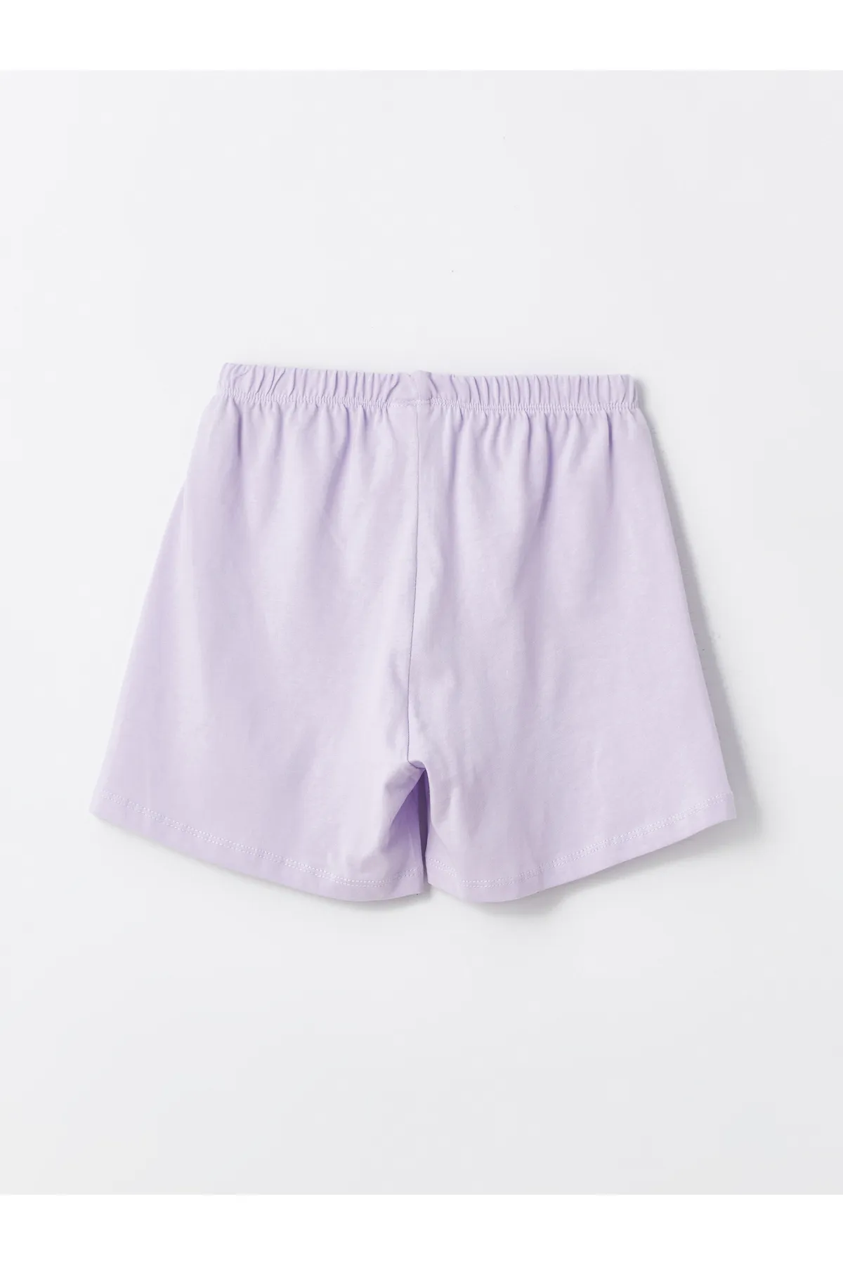 LC Waikiki  Bedrucktes kurzärmliges Mädchen-Pyjama-Set mit Rundhalsausschnitt und Shorts