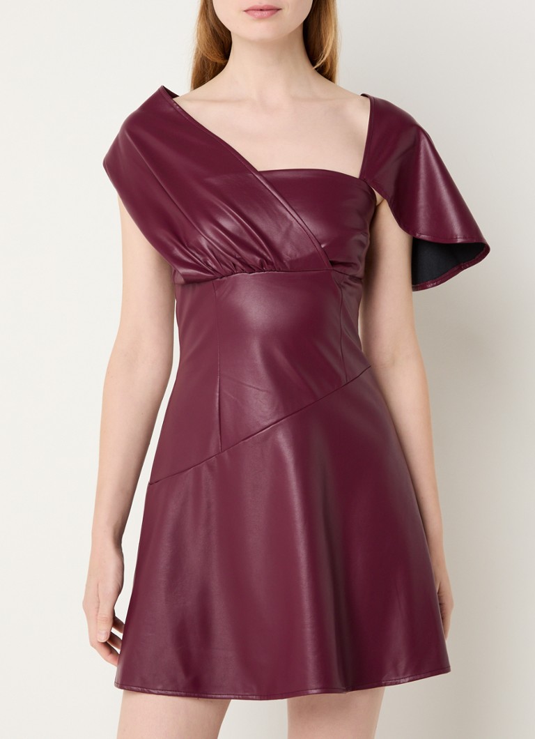 Laagam Ruby faux leather mini dress