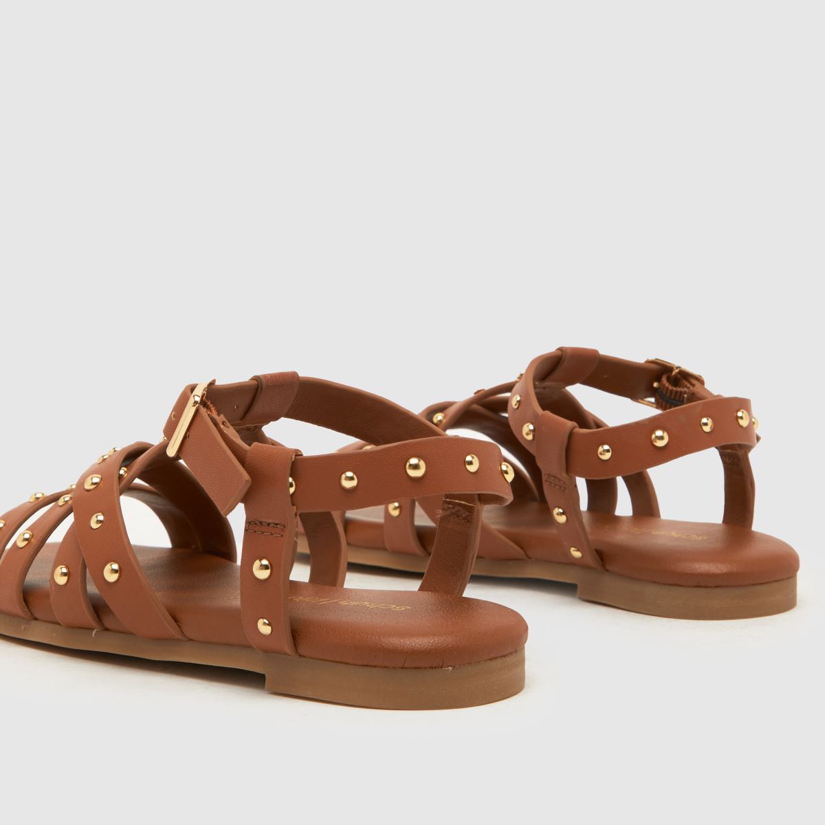 Schuh tan tabby nitade juniorsandaler för flickor