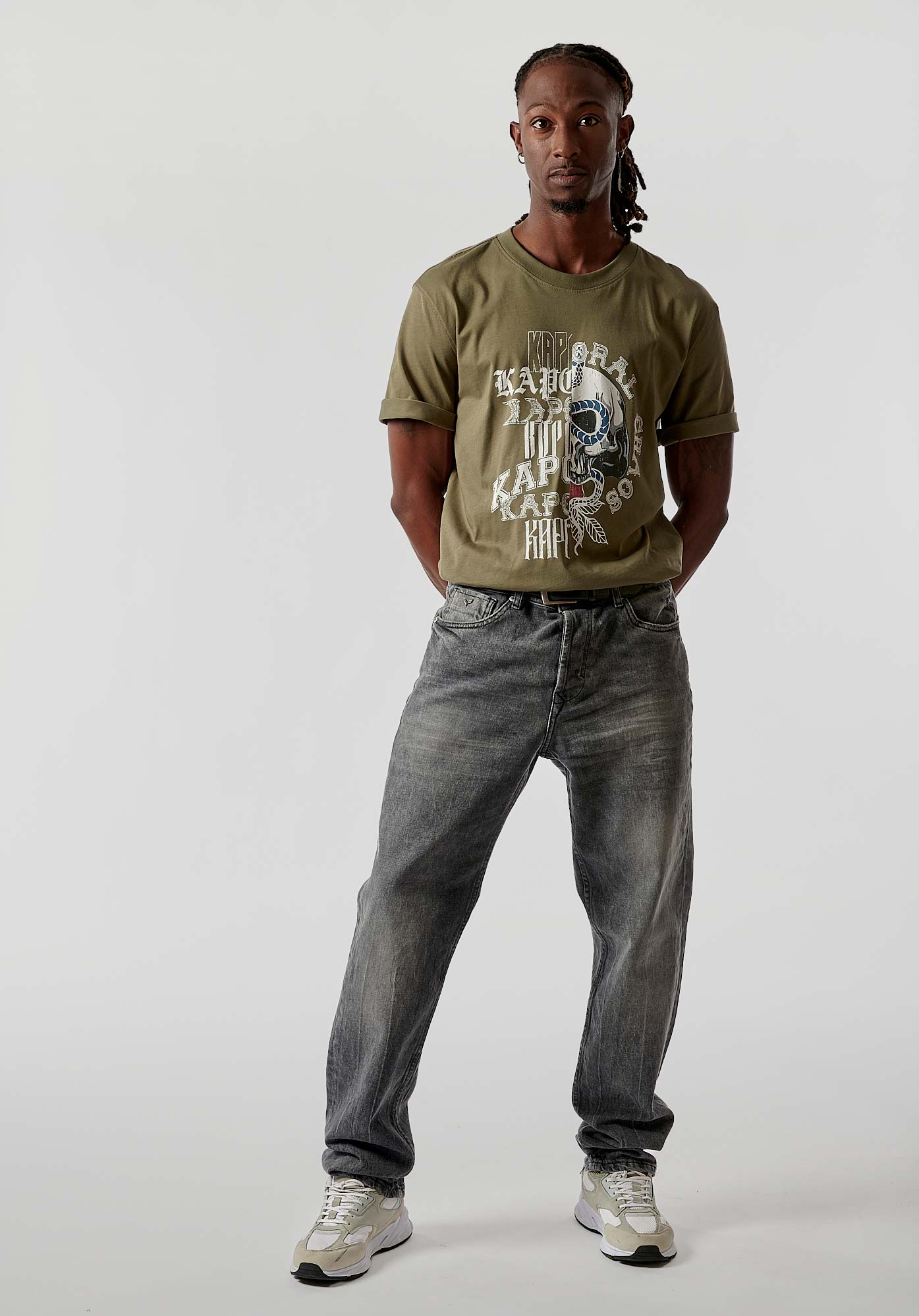 DATTE  Jean straight gris homme