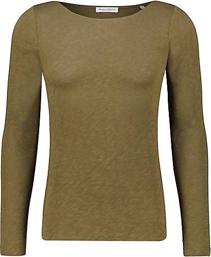Marc O'Polo Damen Langarmshirt aus Slub-Jersey Regular Fit