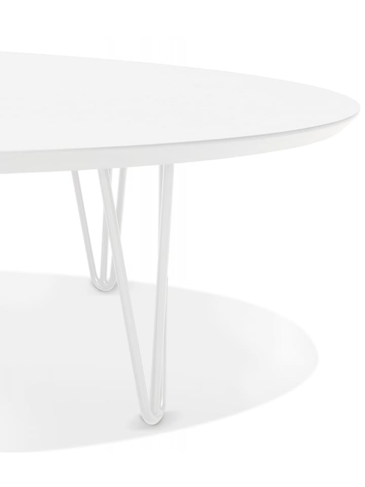 KADIMA DESIGN Salon Couchtisch Weiß Holz Metall | Eleganter Stil in Weiß günstig kaufen onesize