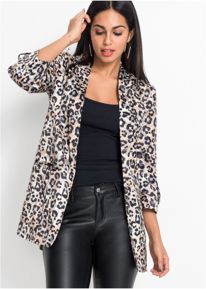 Longblazer mit Animalprint