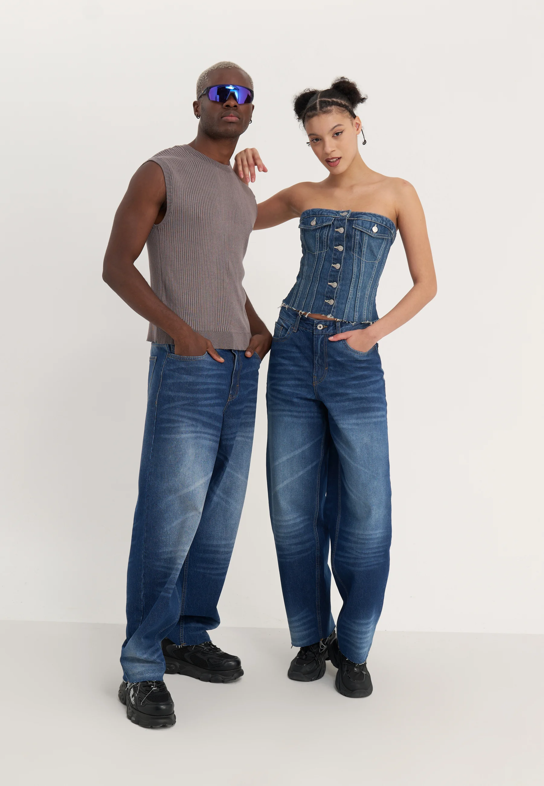 YOURTURN UNISEX - Vaqueros holgados