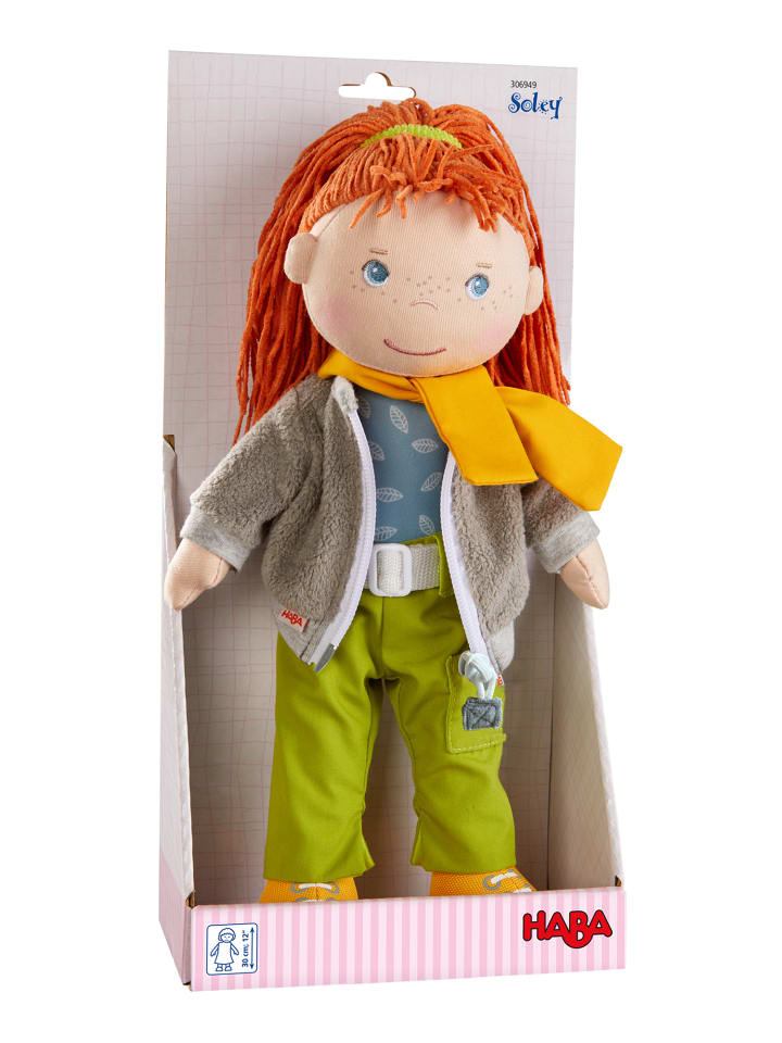 Haba Stoffpuppe Puppe Soley in mehrfarbig günstig kaufen 33 cm
