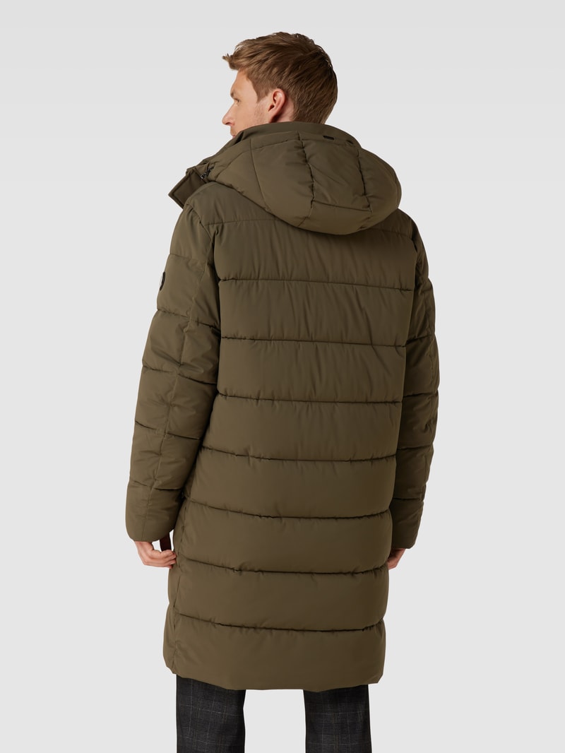 Steppjacke in unifarbenem Design Modell 'Winston' in olivgrün