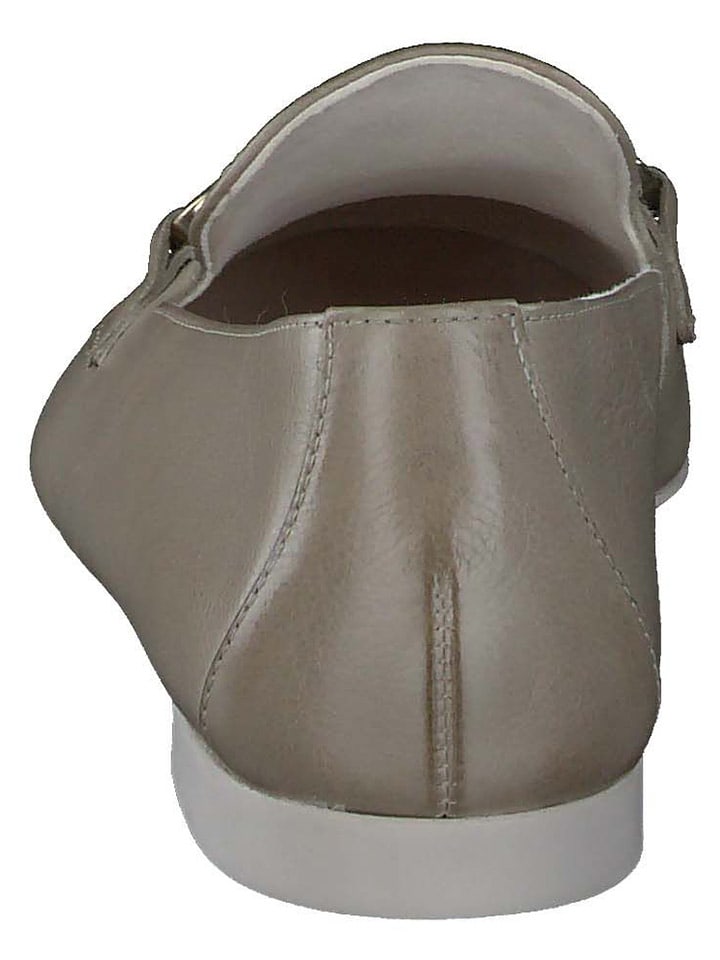 Paul Green Leder-Slipper in Khaki günstig kaufen