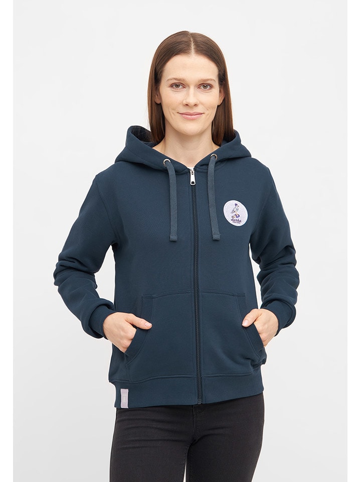 Derbe Sweatjacke in Dunkelblau günstig kaufen