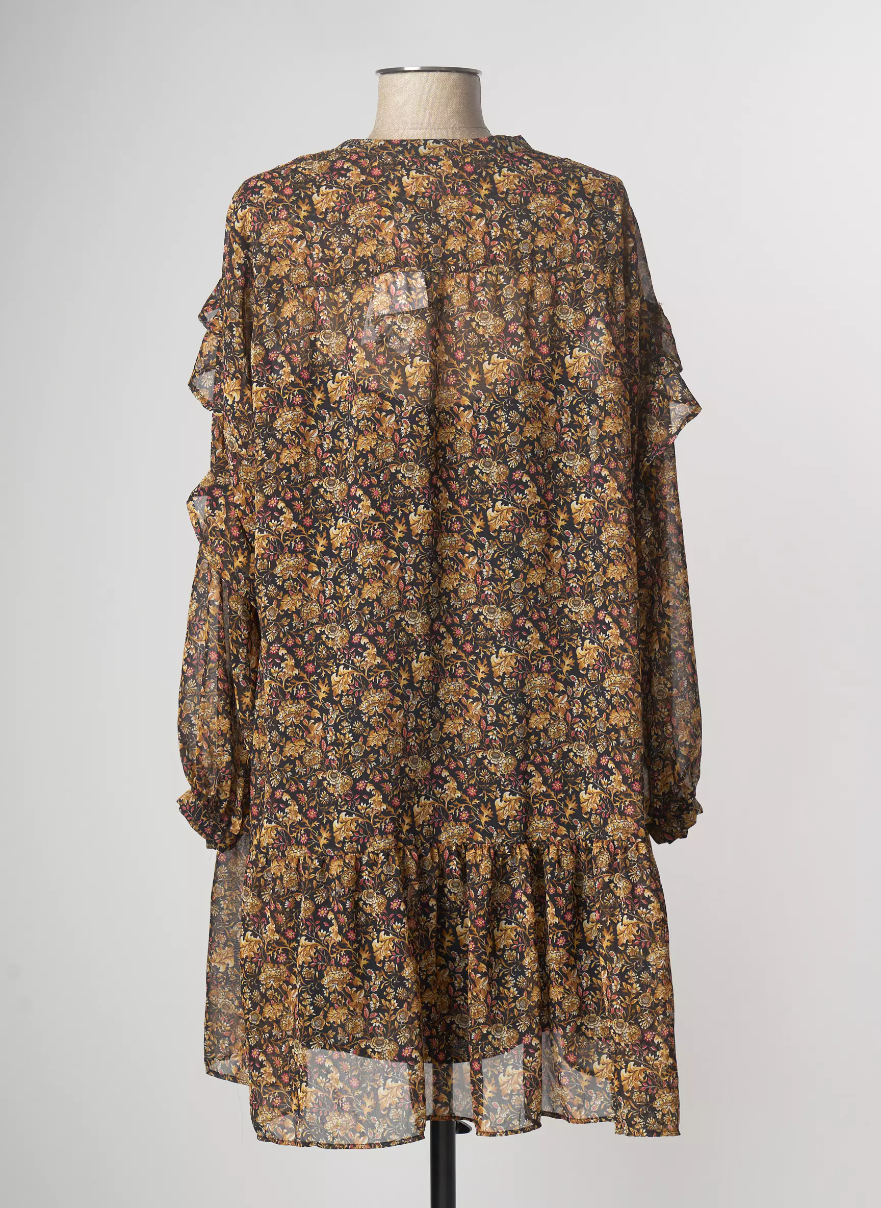 Mango Robes Mi Longues Femme couleur marron