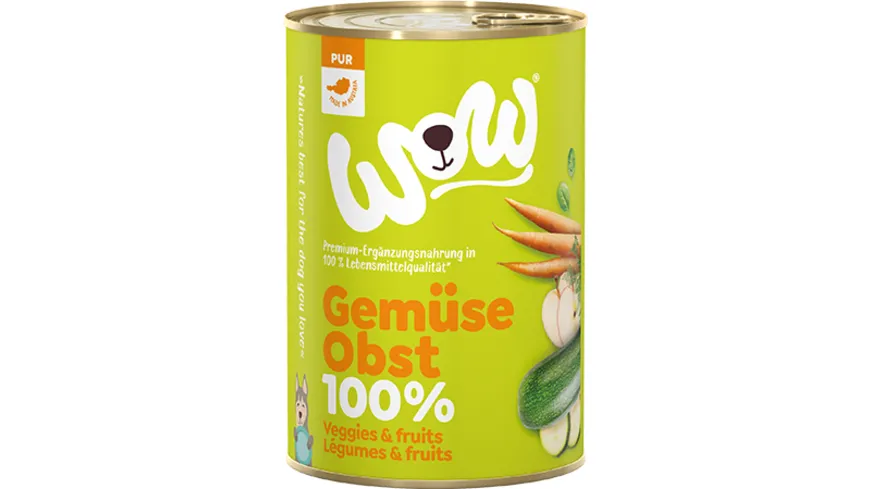 WOW Ergänzungsfuttermittel 100% Gemüse & Obst 400 g