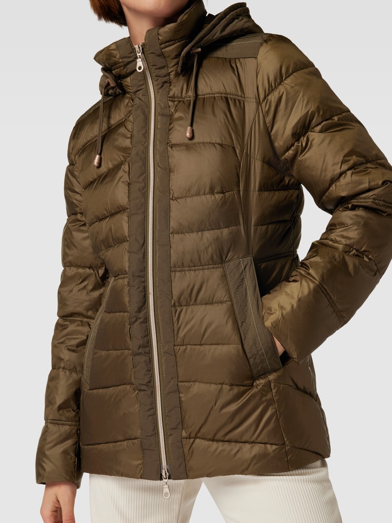 Jacke mit herausnehmbarer Kapuze in olivgrün