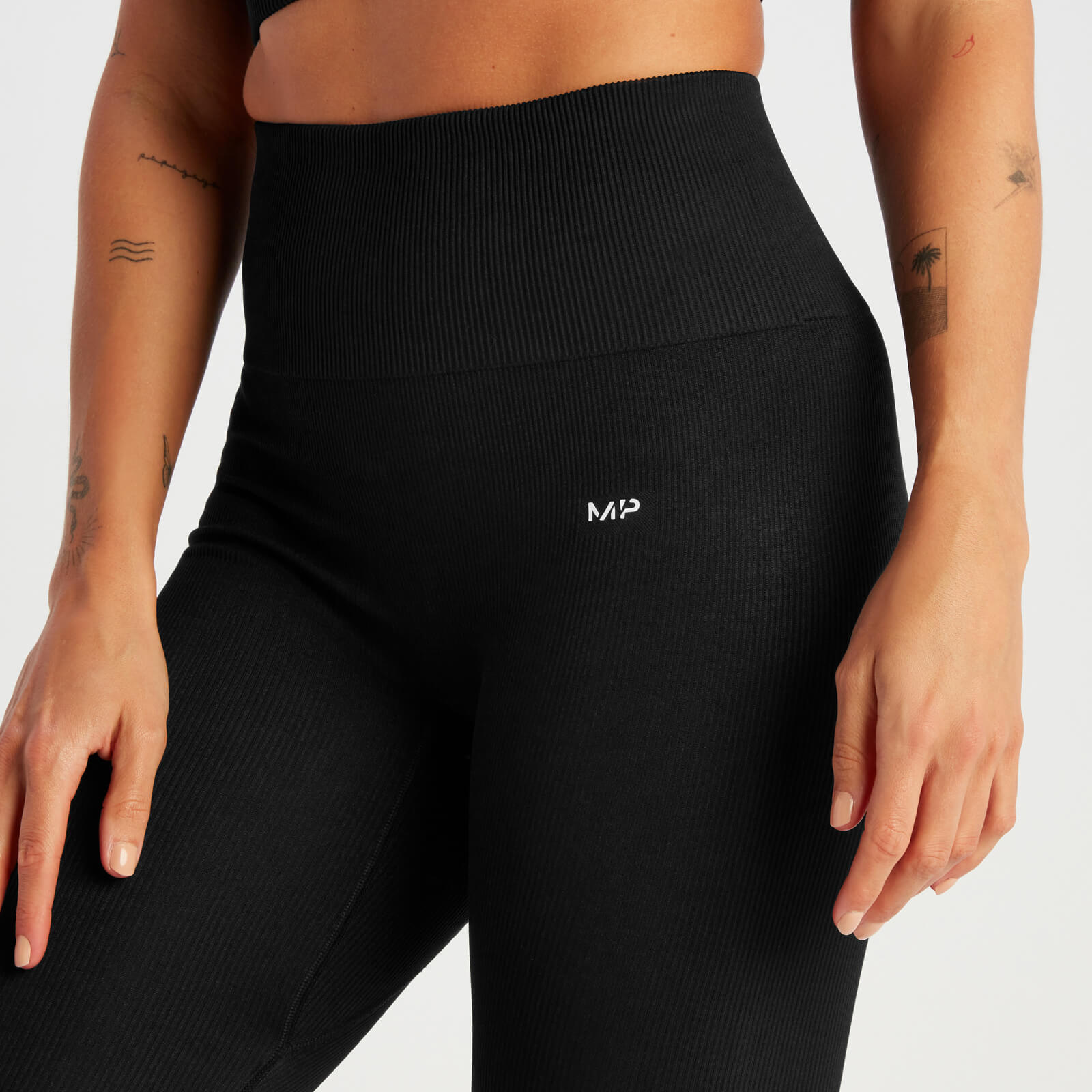 Legging côtelé sans coutures MP Tempo pour femmes – Noir