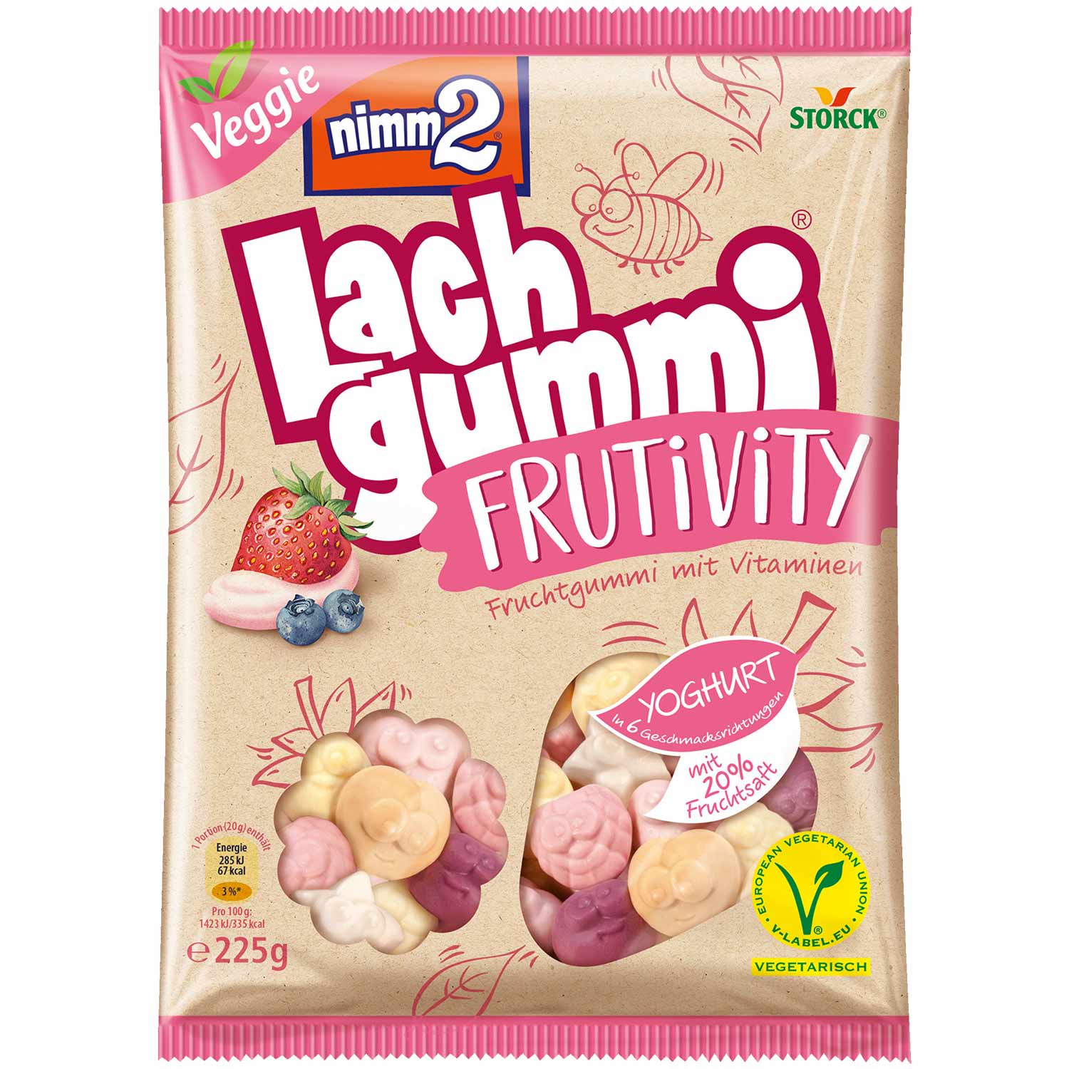 nimm2 Lachgummi Frutivity Yoghurt 225g