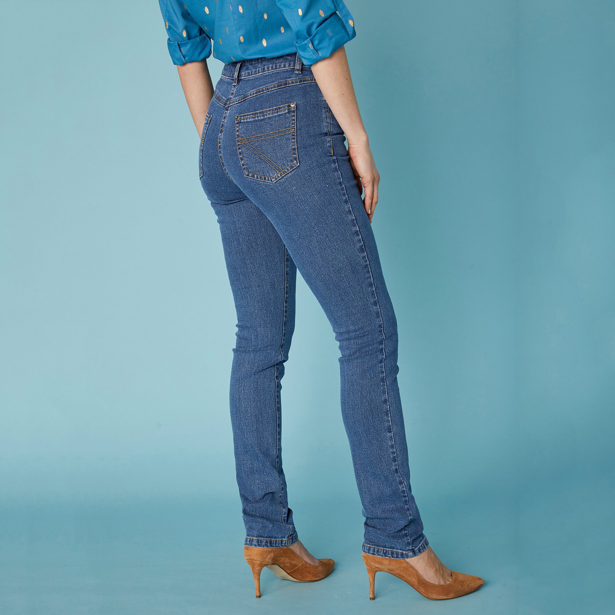 Jean droit stretch