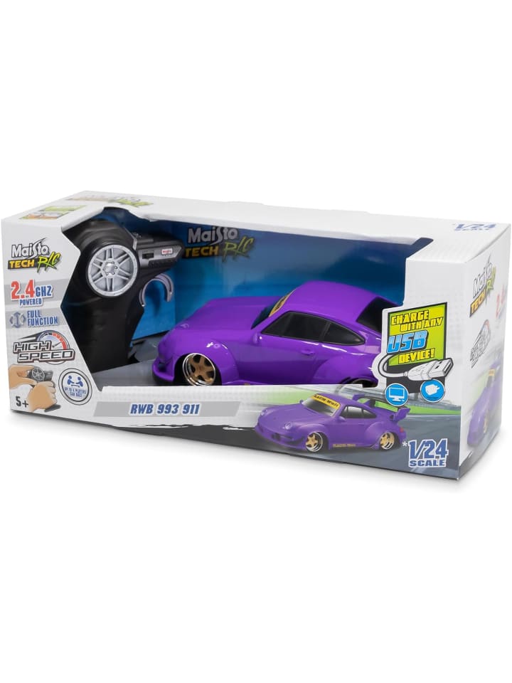 Maisto Ferngesteuertes Auto Porsche 911 993 RWB, Maßstab 1:24 in lila günstig kaufen onesize