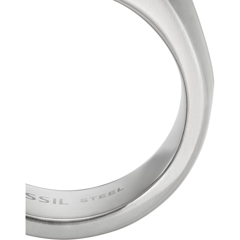 Fossil Bague pour hommes Acier inoxydable argent Bague