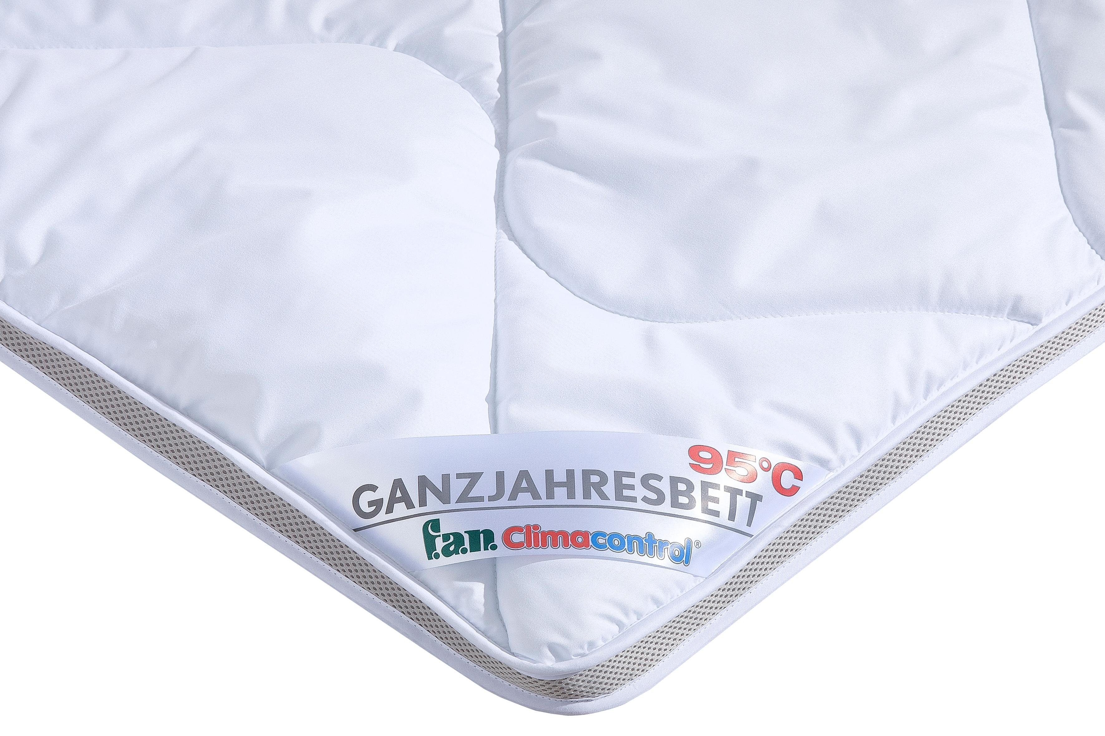 Microfaserbettdecke + Microfaserkissen, Climacontrol® II, f.a.n. Schlafkomfort, Füllung: Schlafgut EUROFILL (Bettdecke), Faserbällchen (Kopfkissen), Bezug: Microfaser, optimierte Klimafunktion durch Lüftungsband